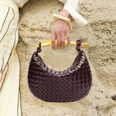 Sac à sardines tissé à la conception d'intérêt spécial Sac à bandoulière simple en métal portable et décontracté pour femmes